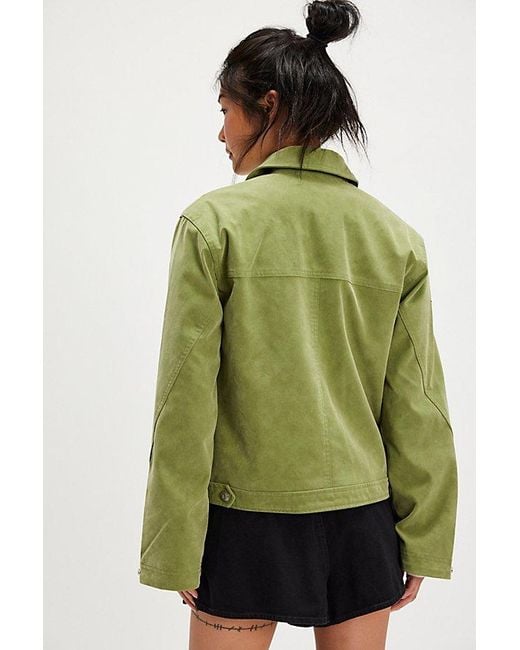 Free People Green We The Free Blair Vegan Suede Jacket