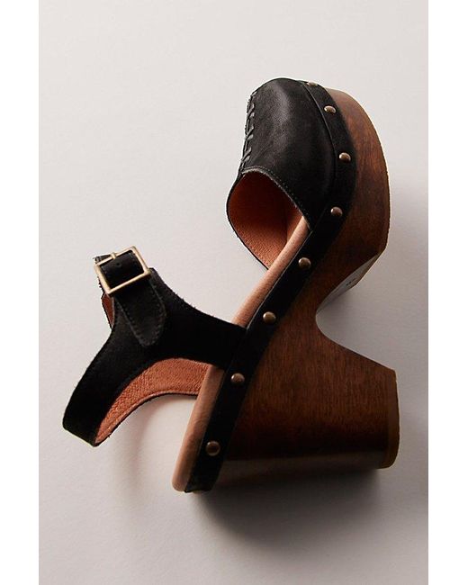 Free People Black Doub's Clogs