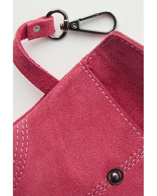 Free People Pink Lyra Suede Wallet