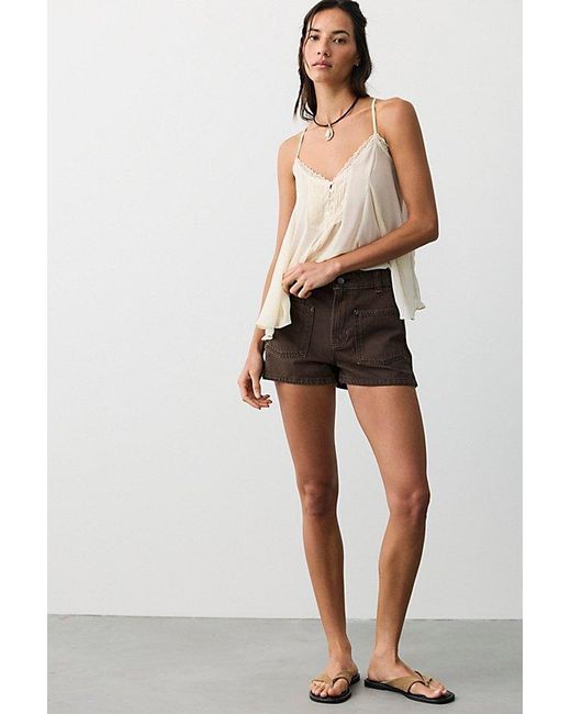 Free People Brown Bettie Sailor Shorts
