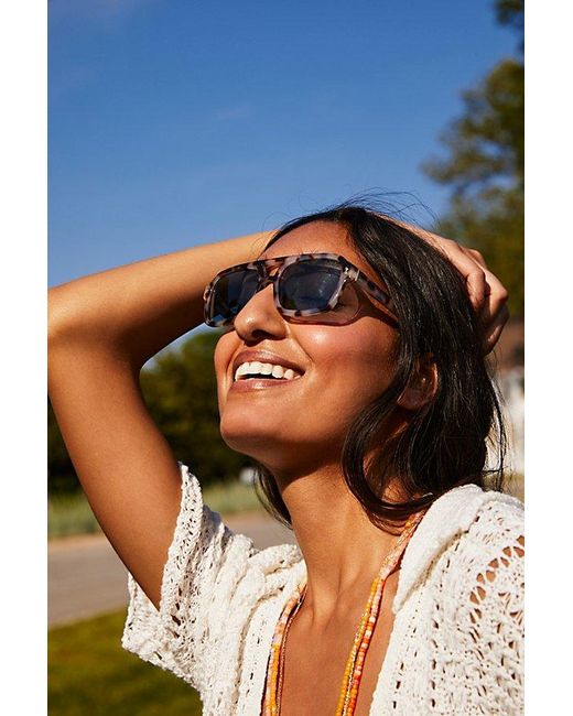 Free People Multicolor Royal Polarized Aviator Sunglasses