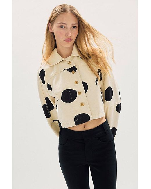 Sixxta Blue Surprise Polka Dot Jacket