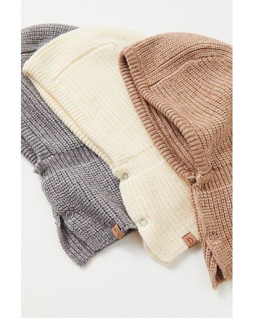 Free People Natural Daytrip Button Balaclava At In Grey