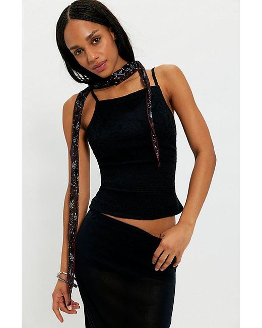 Free People Black My Love Tank Top
