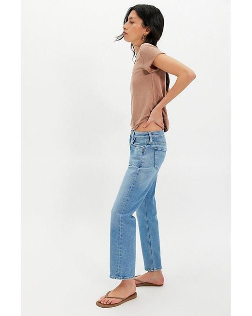 Citizens of Humanity Blue Anissa Low-Rise Straight Leg Jeans