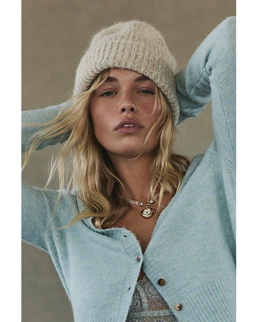Free People Blue Frostline Beanie