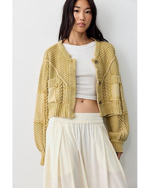 Free People Natural Sasha Cotton Cardi