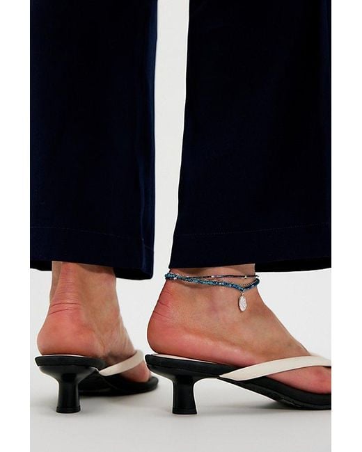 BC Footwear by Seychelles Blue Trackside Thong Heels