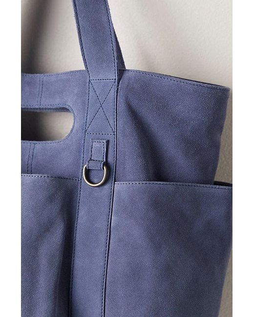 Free People Blue Suede Caravan Tote
