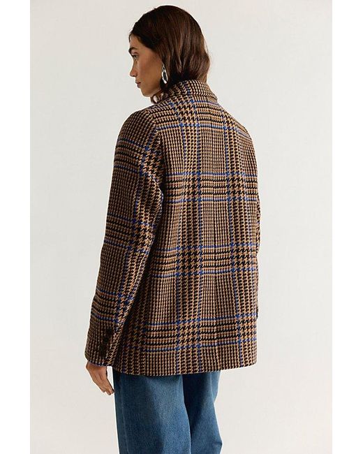 Closed Brown Fitted Double Breasted Blazer