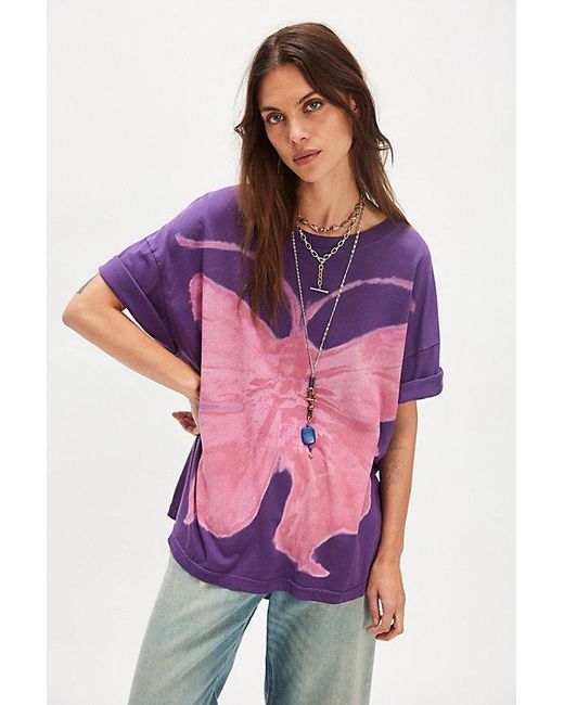 Ragabond Purple Swan Gossip Painted Tee
