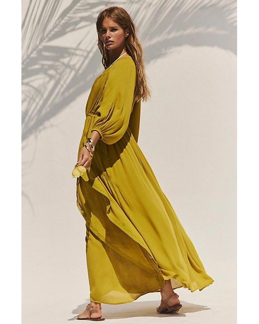 free-est Yellow Plenty Of Love Maxi Dress By
