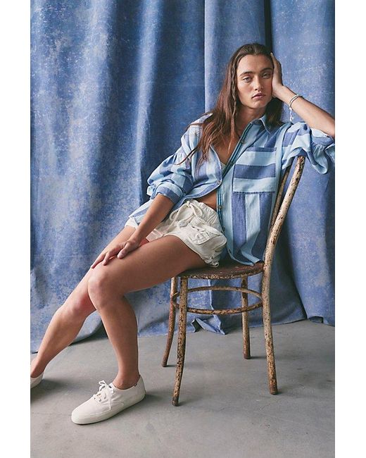 Free People Blue Morning Breeze Button Down
