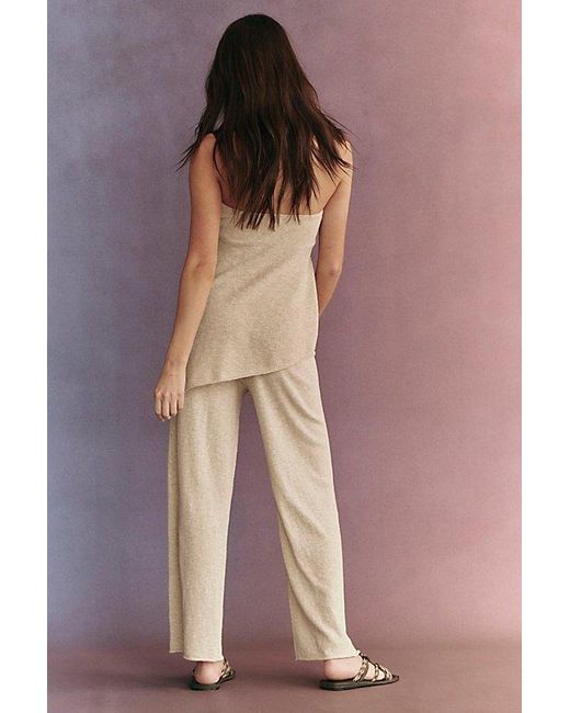 Free People Brown Krista Cotton-Linen Sweater Set By