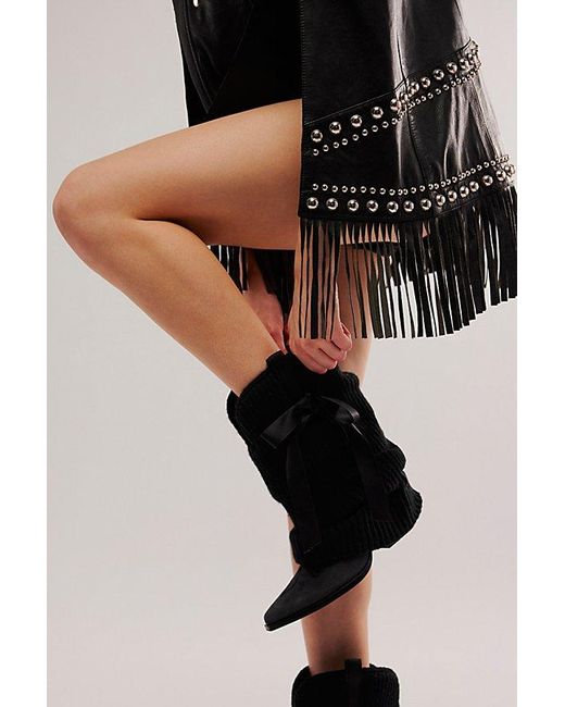 Jeffrey Campbell Black X Fp X Understated Leather Center Stage Ballet Boots