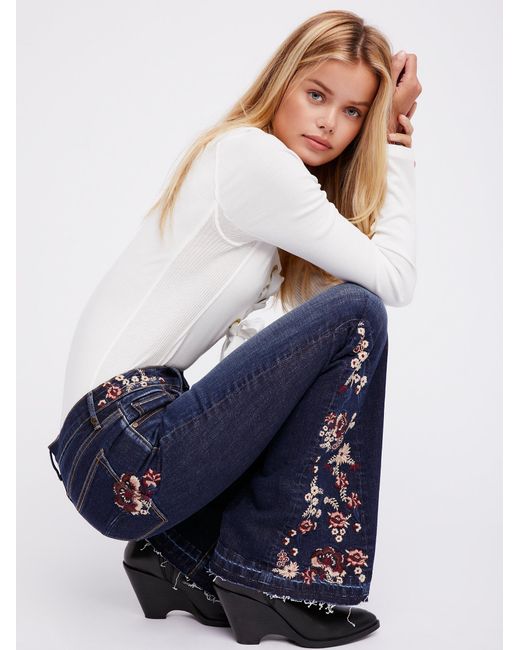 Free People Denim Driftwood Farrah 