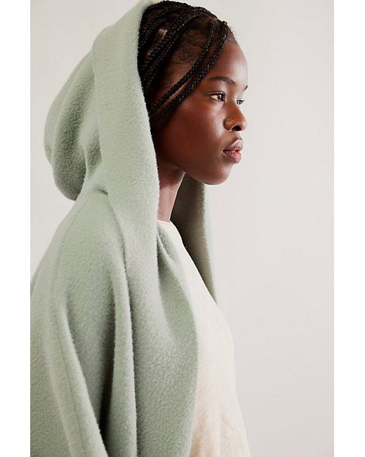 Free People Green All I Need Cozy Hooded Kimono