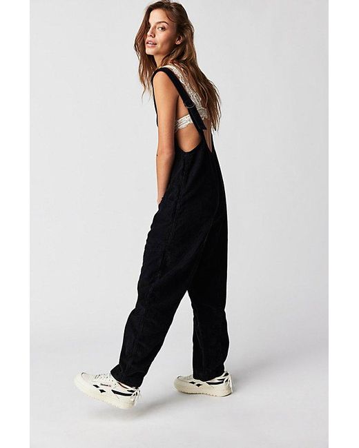 Free People Blue We The Free High Roller Cord Jumpsuit