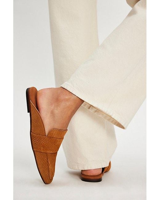 Free People Blue At Ease Embossed Loafers