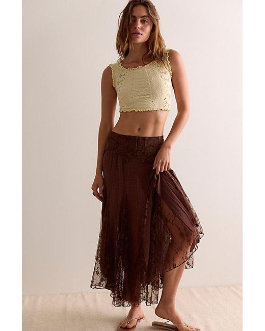 Intimately By Free People Multicolor So Soft Frill Seamless Micro Crop Top By