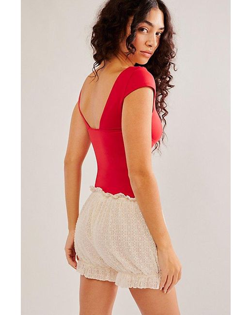 Free People Red Duo Corset Cami