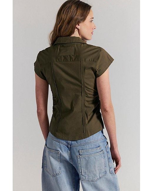Free People Green Maude Tiny Top