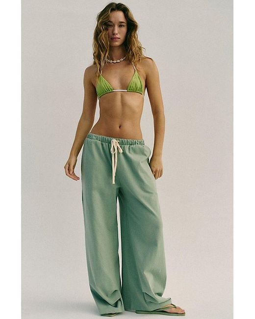 free-est Green Dakota Solid Pants By