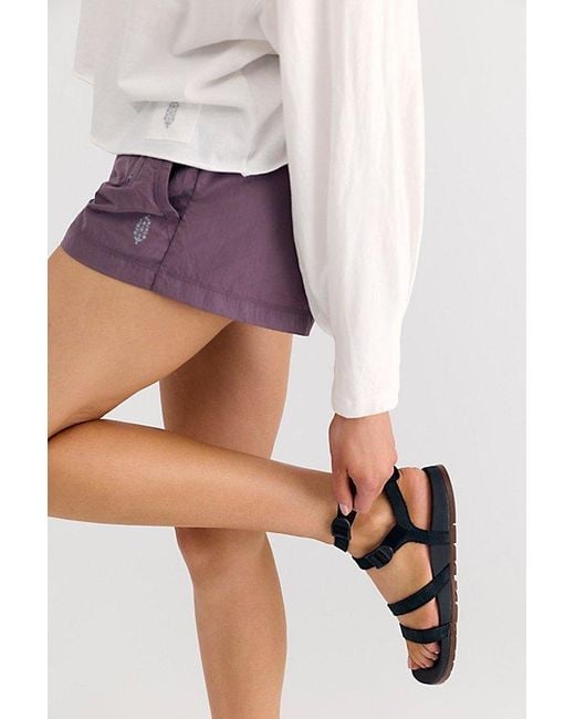 Chaco Black Lowdown Strappy High Sandals