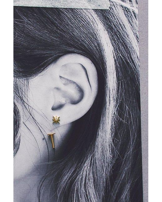 Local Eclectic Metallic Starburst Flatback Earrings