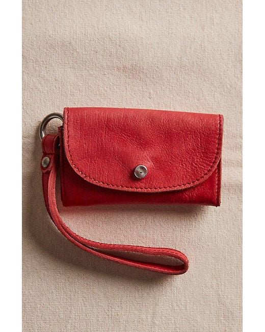 Free People Red Leather Bag Lanyard