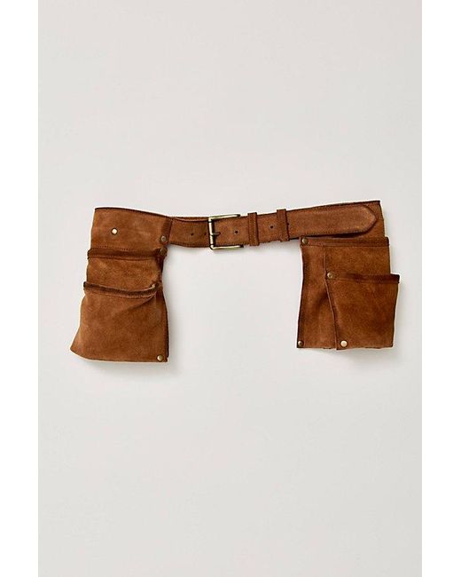Free People Blue Crew Cargo Pocket Belt