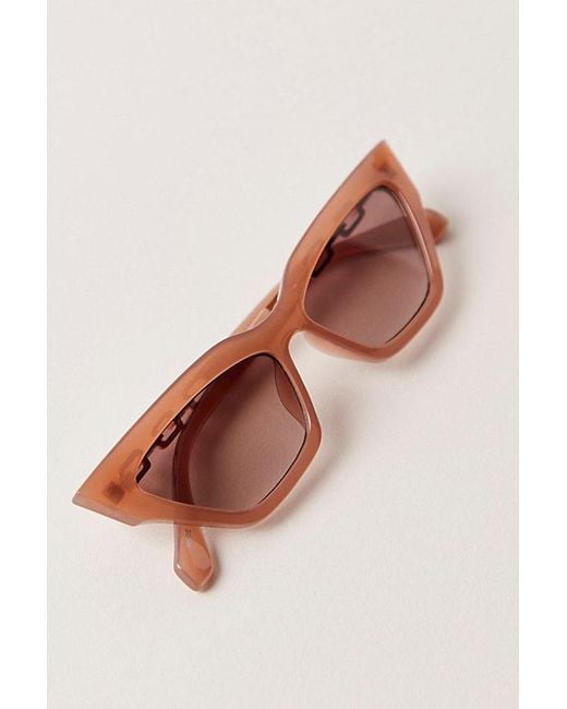 Free People Brown Chained Down Cateye Sunnies
