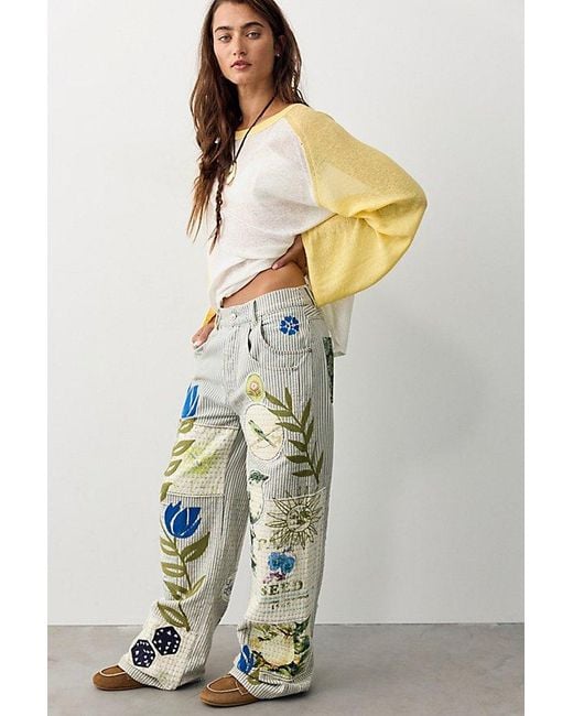 Free People Multicolor Holland Boyfriend Jeans