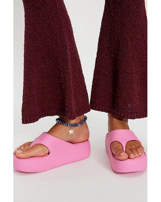 Melissa Purple Free Platform Thong Sandals