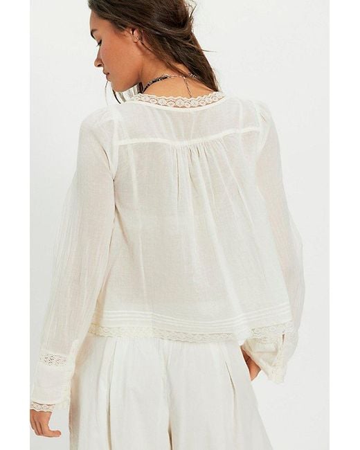 Free People Brown Forevermore Long-sleeve Top
