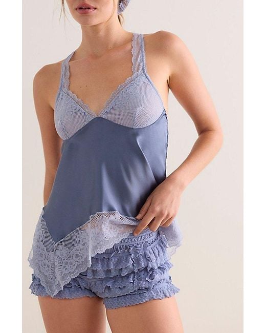 Intimately By Free People Blue Just A Crush Shorties By