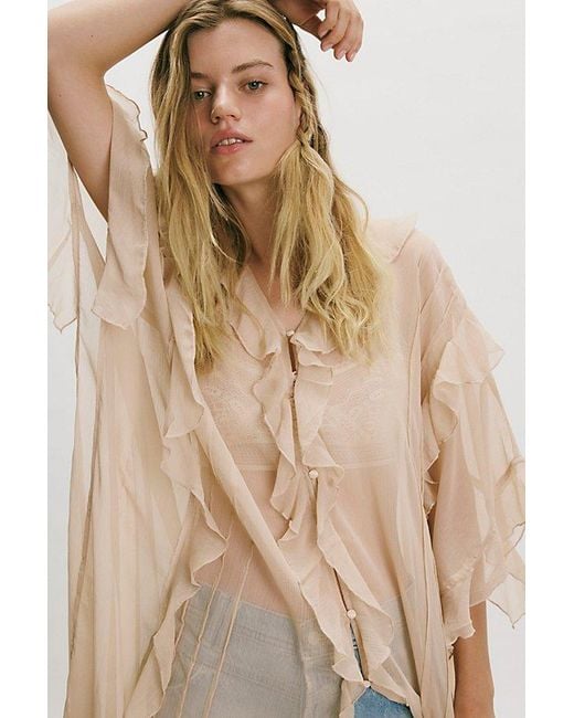 Free People Natural Winter Valley Kimono