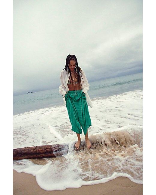 free-est Green Quinn Striped Pants