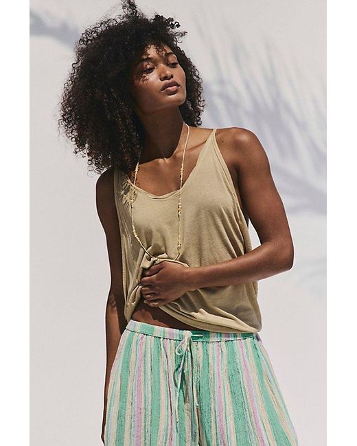 free-est Green Playa Party Stripe Pants By