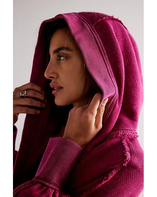 Free People Red We The Free Forever Yours Cardi