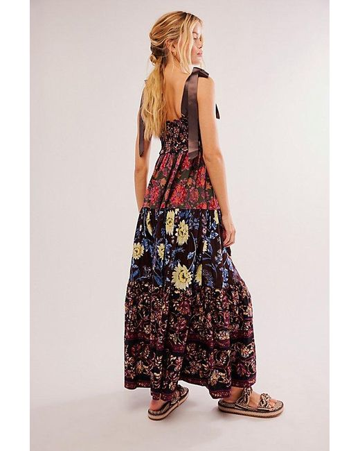 Free People Multicolor Bluebell Maxi At In Black Combo, Size: Xs