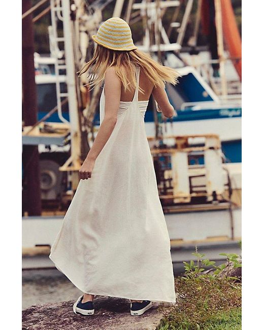 free-est Multicolor Sandshell Linen Easy Does It Maxi Dress By