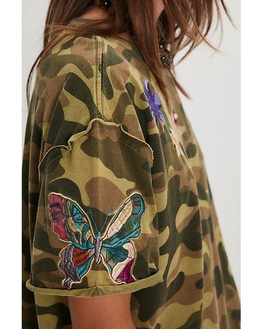Denim and Bone Multicolor Applique Tee
