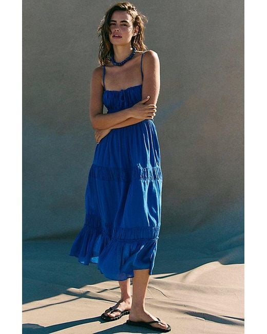Free People Blue Taking Sides Maxi