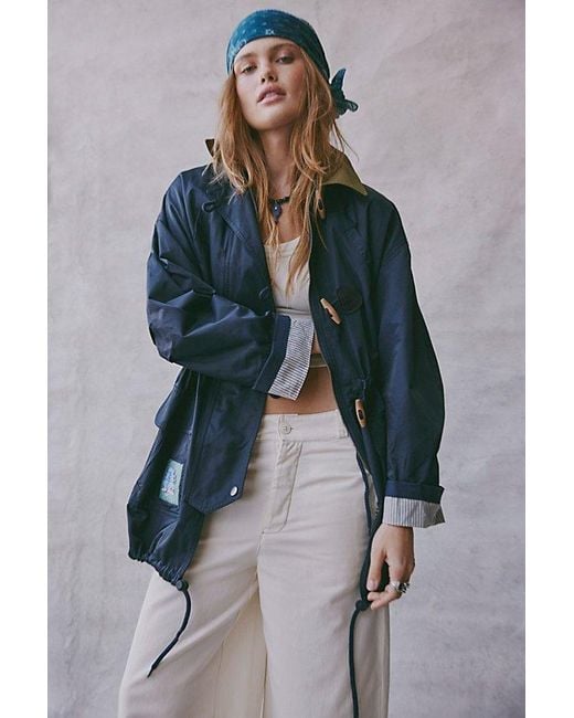 Free People Blue Captains Jacket