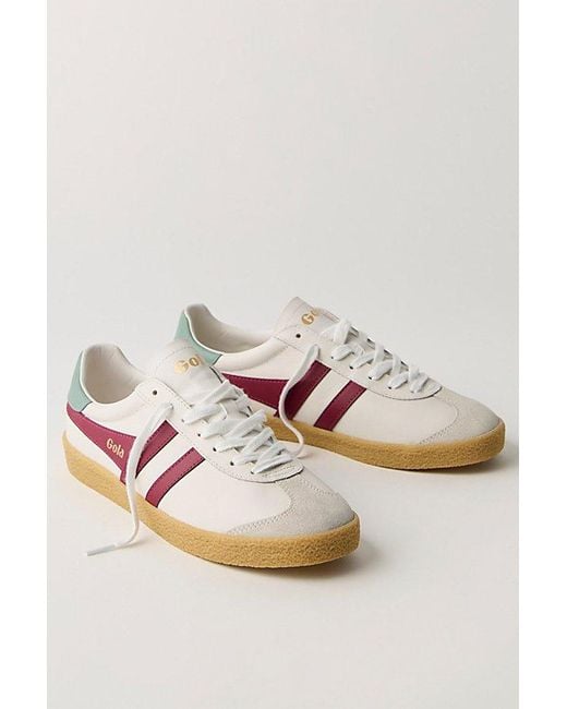 Gola Natural Medallist Leather Sneakers