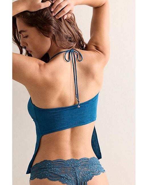 Intimately By Free People Blue Evening Out Halter Top By