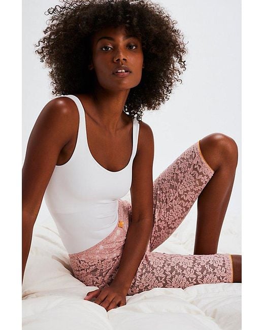 Free People All Day Lace Capris Lyst