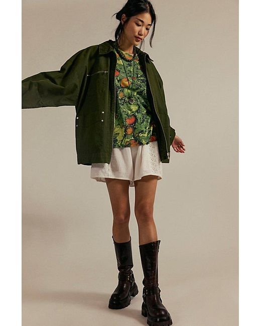 Free People Green Sunshade Tee