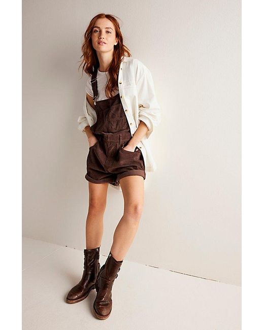 Free People Multicolor We The Free Ziggy Cord Shortalls